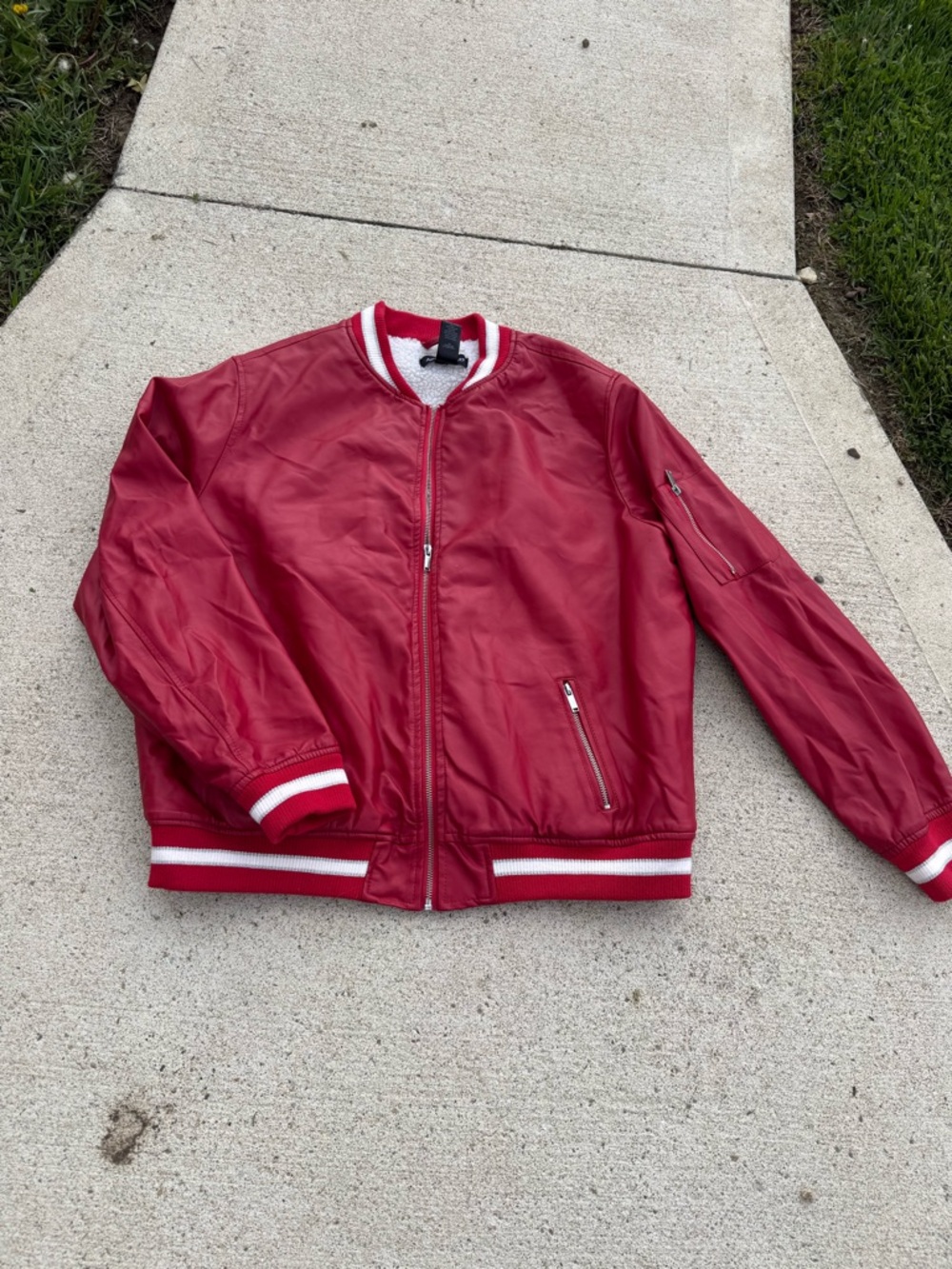 Vintage Red Jacket- Fleece Lined